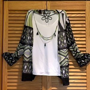 Shell and sweater with necklace set - all attached